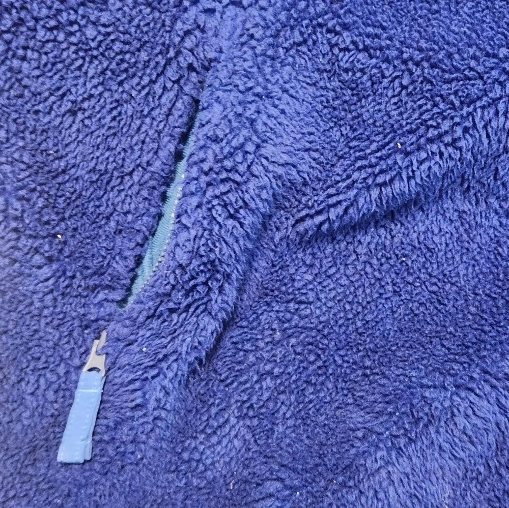 Chubbies M Hoodie Sherpa Sweatshirt Blue Fleece Kangaroo Pullover Stripes